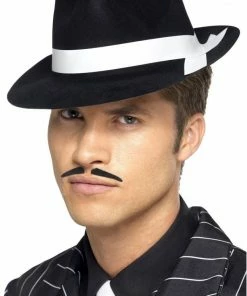 Smiffys Black & White Gangster Hat All Mens Costumes