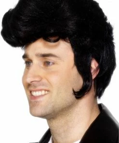 Smiffys Black Teddy Boy Wig