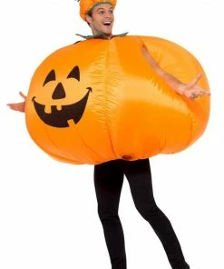 Smiffys Adult Inflatable Pumpkin Halloween Costume All Mens Costumes