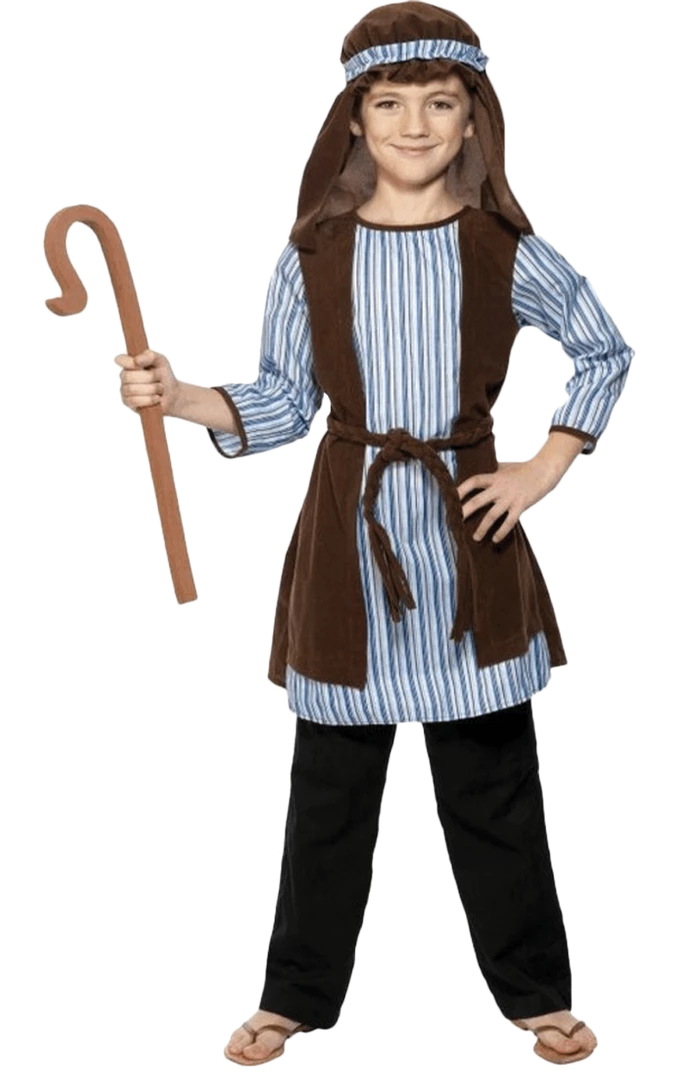 Smiffys Child Shepherd Nativity Costume With Staff