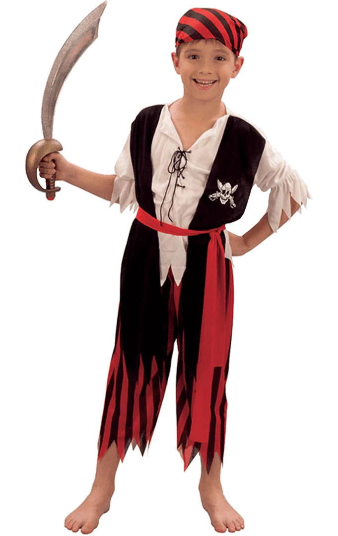 Bristol Novelty Child Pirate Boy Jim Costume All Boys Costumes