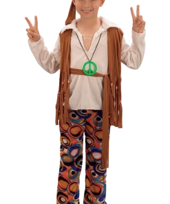 Bristol Novelty Child 60s 70s Fringed Hippie Fancy Dress Costume Kids