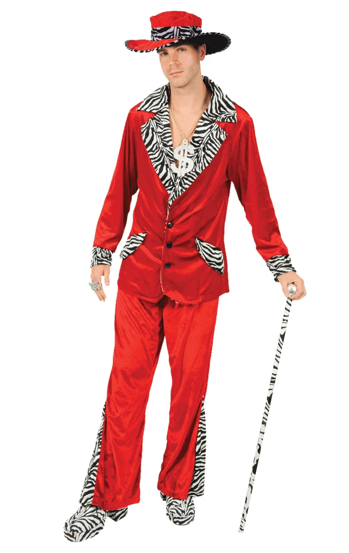 Orion Costumes All Mens Costumes Red Pimp Costume & Hat