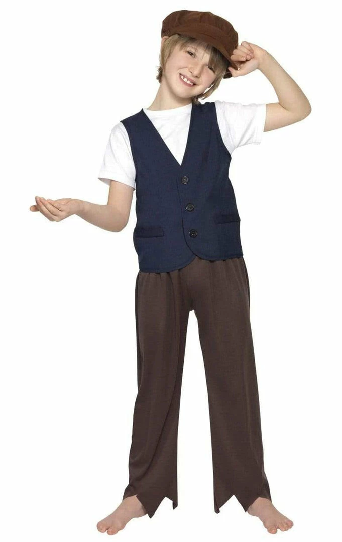 Smiffys All Boys Costumes Child Victorian Poor Peasant Boy Costume