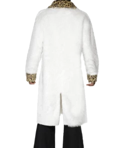 Smiffys Adult Faux Fur Pimp Costume WHITE
