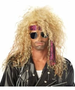California Costumes All Mens Costumes Heavy Metal Rocker Blonde Wig Accessory
