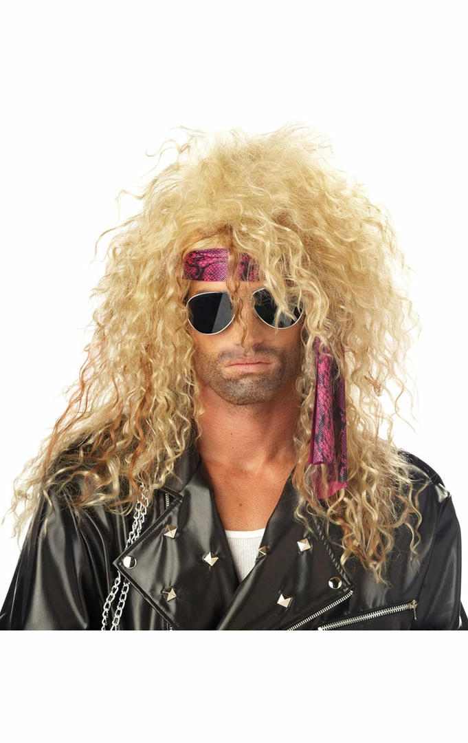 California Costumes All Mens Costumes Heavy Metal Rocker Blonde Wig Accessory