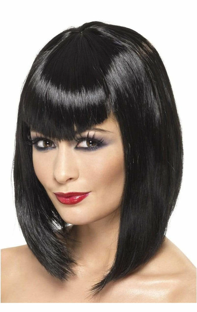 Smiffys Womens Black Bob Vampire Wig