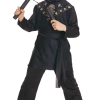 Rubies Child Black Ninja Warrior Fancy Dress Costume
