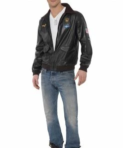Smiffys All Mens Costumes Adult Top Gun Bomber Jacket