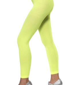 Smiffys All Womens Costumes Neon Green Footless Tights