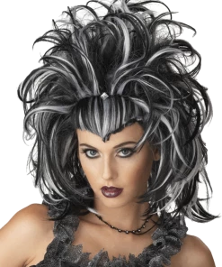 Palmer Accessories Black And White Evil Sorceress Wig