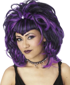 Palmer Accessories Evil Sorceress Black And Purple Wig