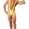 Orion Costumes Borat Mankini Thong Swimsuit (Luminous Yellow)