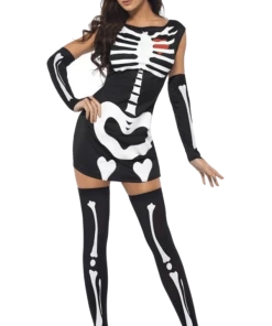 Smiffys All Womens Costumes Fever Sexy Skeleton Costume