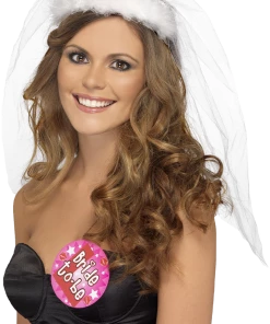 Smiffys Hen Party Bride To Be Tiara With Veil