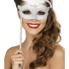 Smiffys Masquerade Mask On Stick Adults