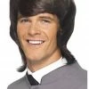 Smiffys All Mens Costumes 60s Popstar Short Brown Wig Accessory
