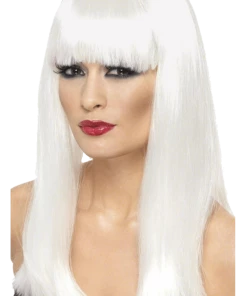 Smiffys Long White Wig Adults