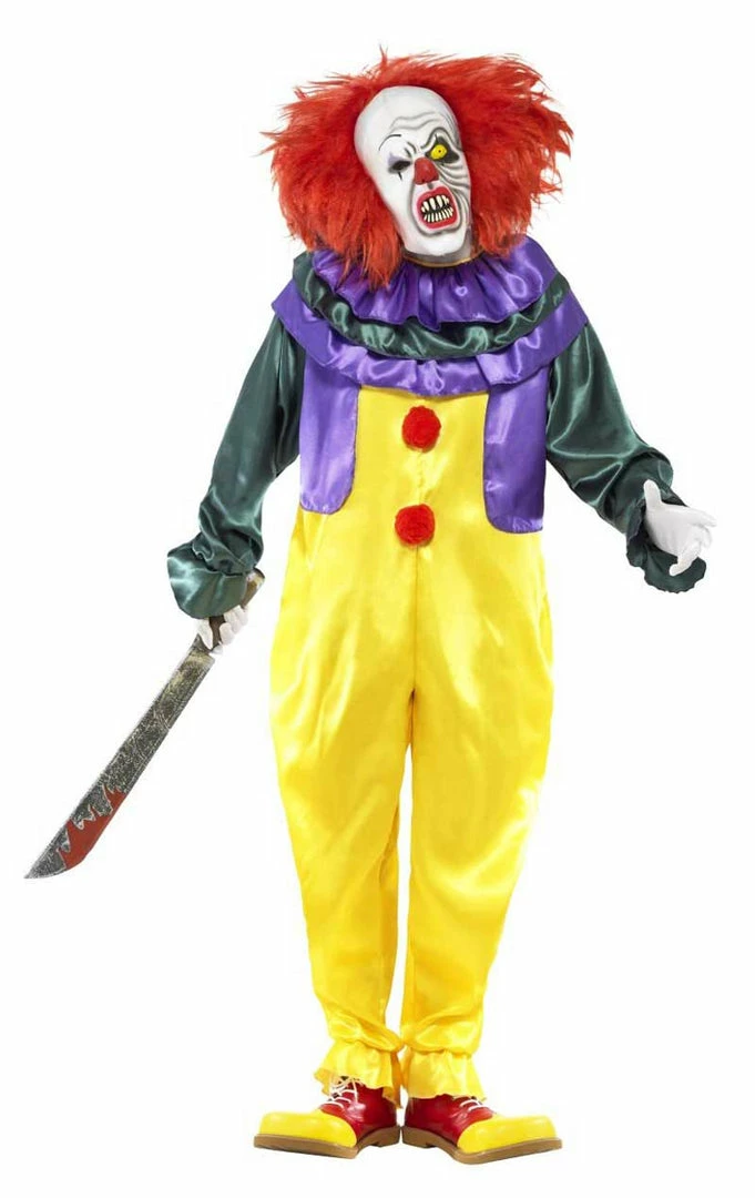Smiffys Creepy Clown Costume All Mens Costumes