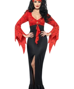 Smiffys All Womens Costumes Vampire Queen Dress