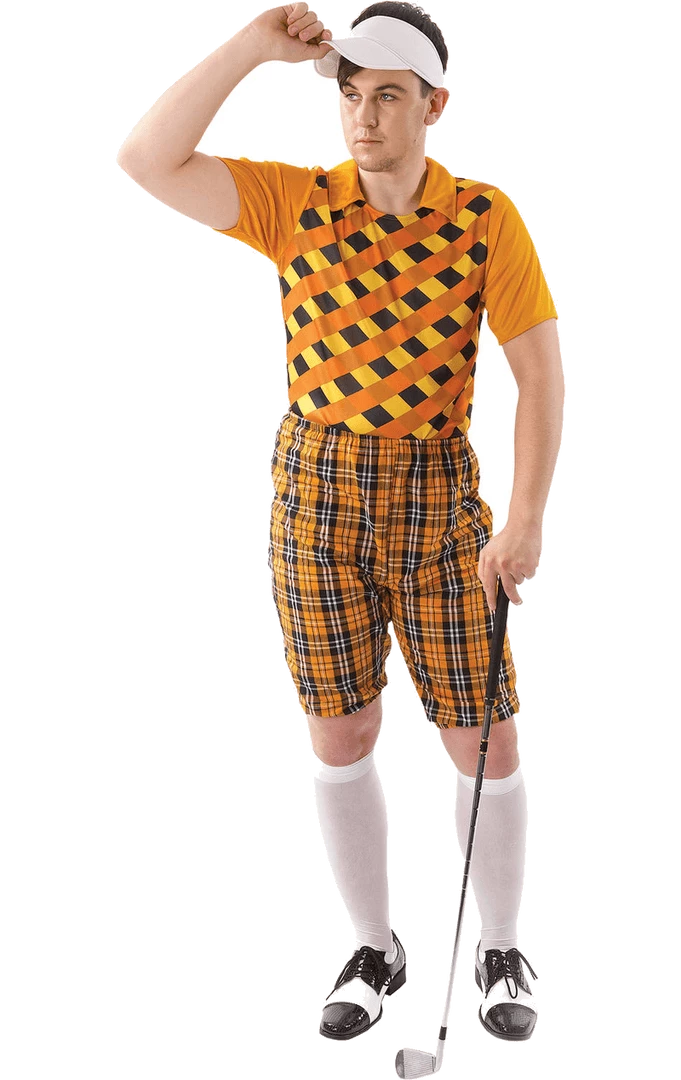 Orion Costumes Male Golfer Costume (Orange & Black) All Mens Costumes