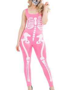 Orion Costumes All Womens Costumes Skeleton Jumpsuit (Pink)