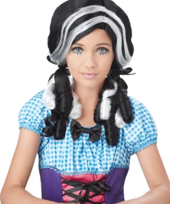 California Costumes Black And White Doll Curls Wig All Womens Costumes