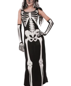 Morris Costumes Adults Adult Skeleton Bone Dress