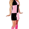 Orion Costumes 60s Black & Pink Chequered Dress All Womens Costumes