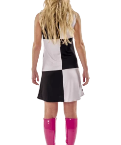 Orion Costumes All Womens Costumes 60s Black & White Chequered Dress