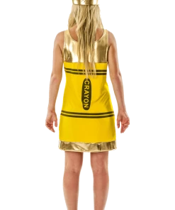 Orion Costumes Women's Yellow Crayon Fancy Dress Costume