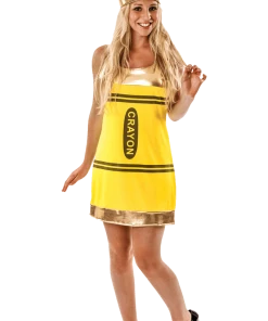 Orion Costumes Women's Yellow Crayon Fancy Dress Costume