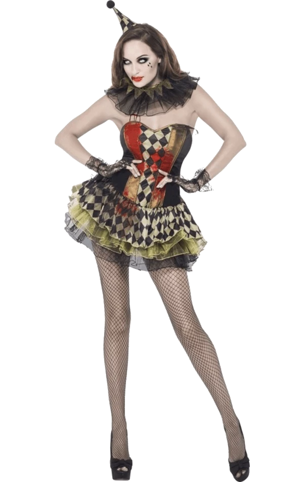 Smiffys All Womens Costumes Adult Zombie Clown Costume