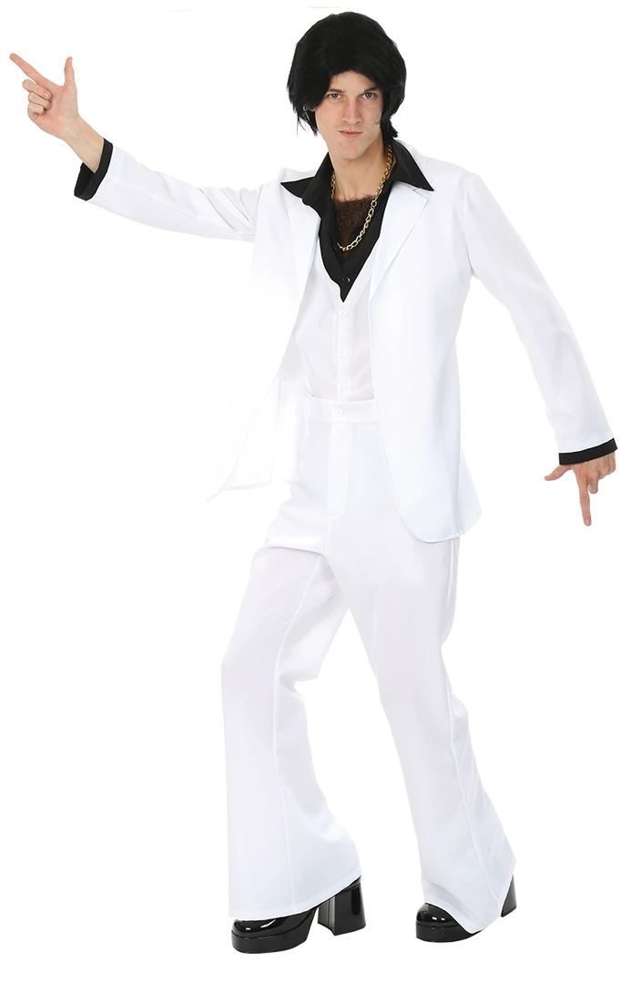 Orion Costumes All Mens Costumes Adult White 70's Suit Costume