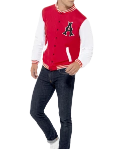 Smiffys All Mens Costumes Adult 50's College Jock Letterman Jacket
