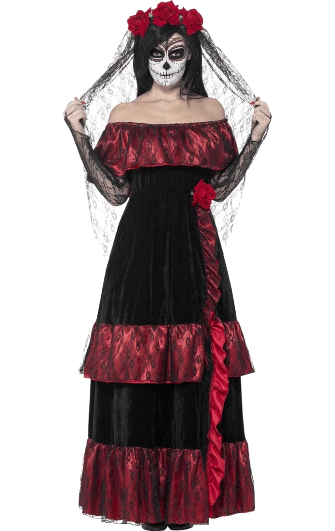 Smiffys Womens Day Of The Dead Bride Costume