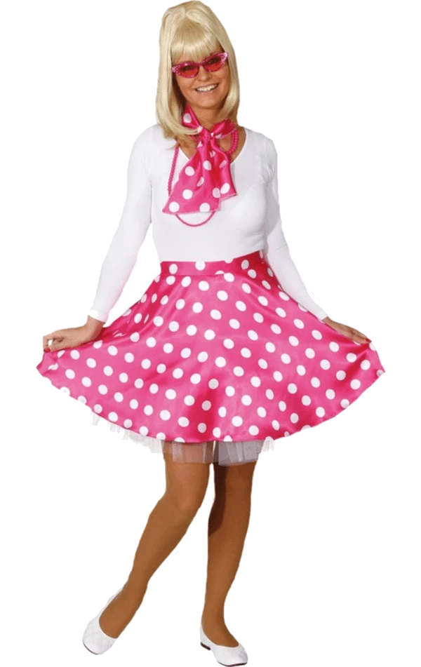 Orlob Adult 50s Pink Polka Dot Kit All Womens Costumes