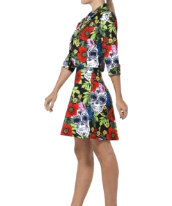 Smiffys Adult Womens Day Of The Dead Stand Out Suit