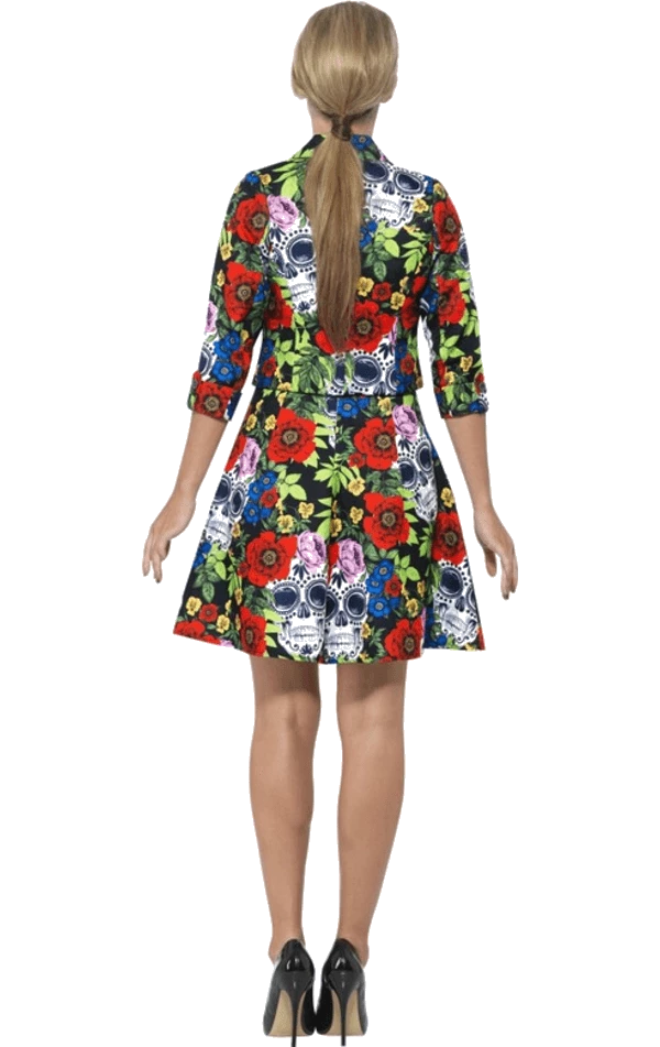 Smiffys Adult Womens Day Of The Dead Stand Out Suit
