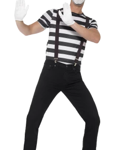 Smiffys Adults Adult Gentleman Mime Artist Costume