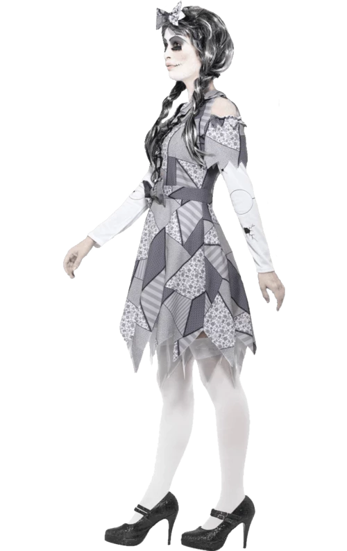 Smiffys All Womens Costumes Adult Damaged Doll Halloween Costume