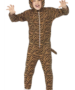 Smiffys All Girls Costumes Kids Tiger Jumpsuit Costume