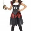 Smiffys Child Gothic Pirate Costume All Girls Costumes