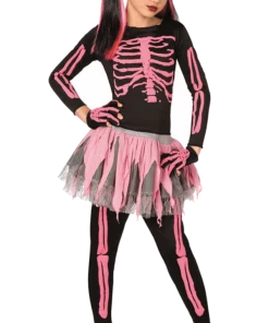 Palmer Childrens Pink Skeleton Costume All Girls Costumes