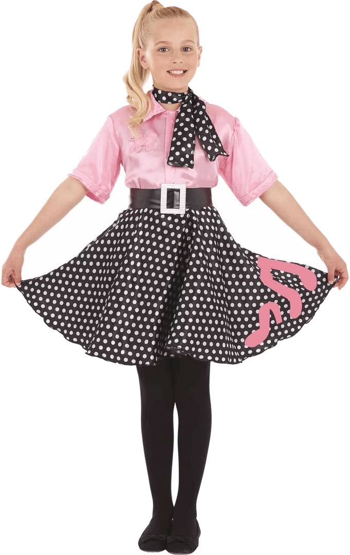 Fun Shack Kids Child 50s Poodle Hop Costume