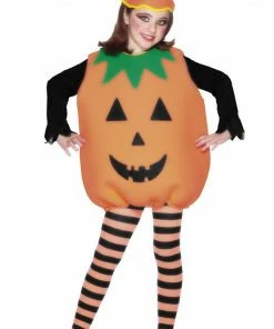 Smiffys Child Pumpkin Halloween Costume All Girls Costumes