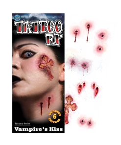 Tinsley Transfers Vampire Kiss Temporary Tattoos Accessory Halloween