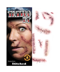 Tinsley Transfers Stapled And Stitched Temporary Tattoos Accessory