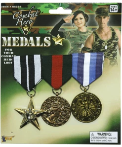 Bristol Novelty Accessories Combat Hero Medals